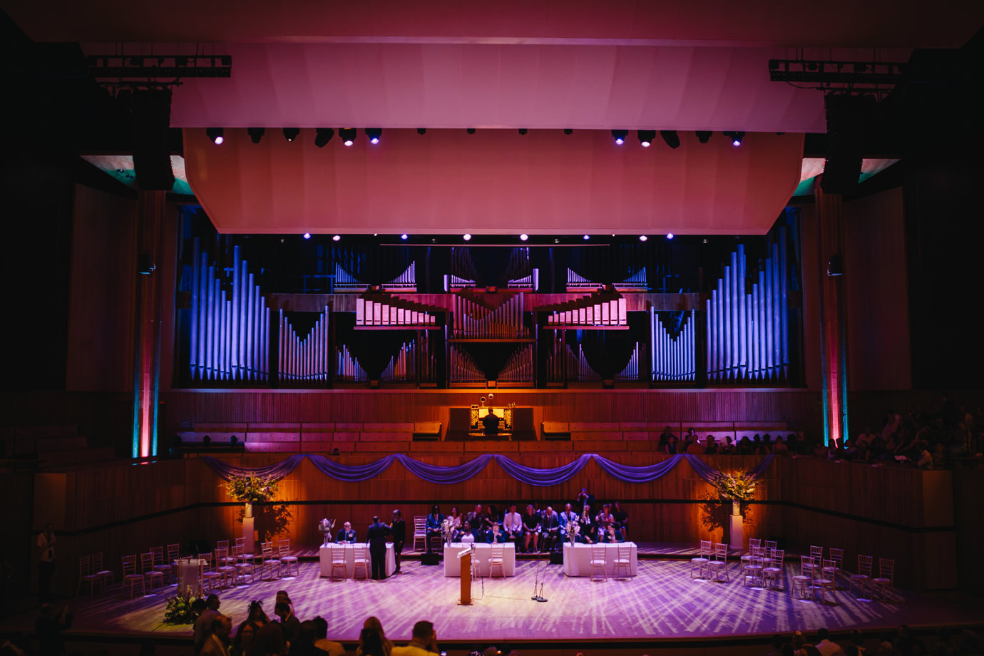 The Royal Festival Hall, ready for the Festival of love